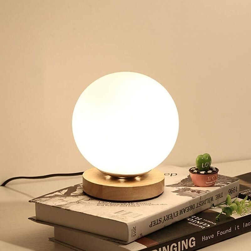 Lampe de chevet Boule Blanche - Opale