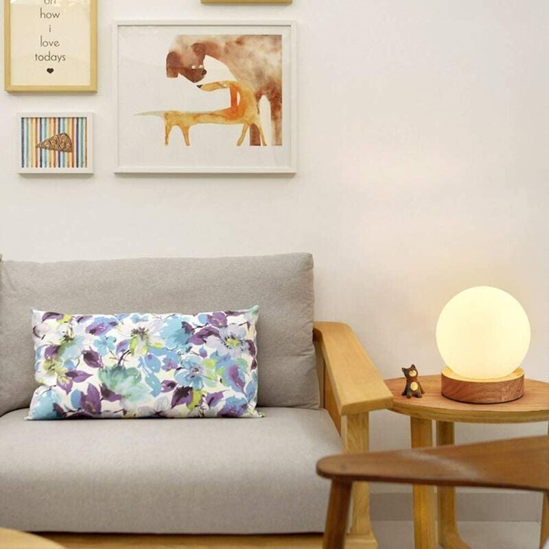 Lampe de chevet Boule Blanche - Opale