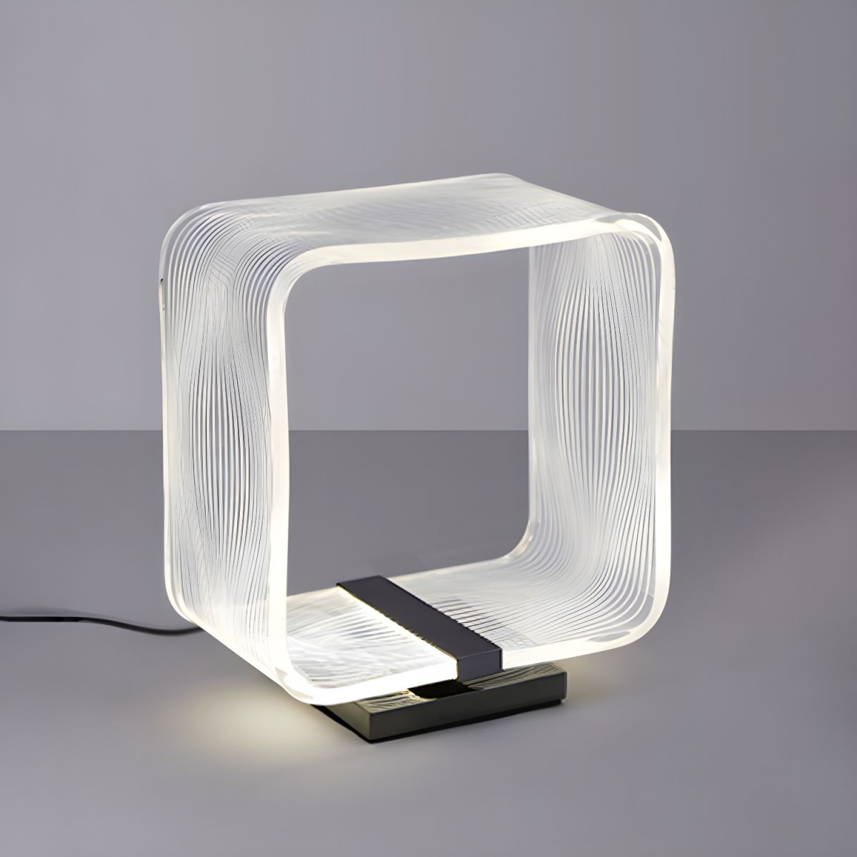 Lampe de chevet Design en Acrylique Carrée - Opale