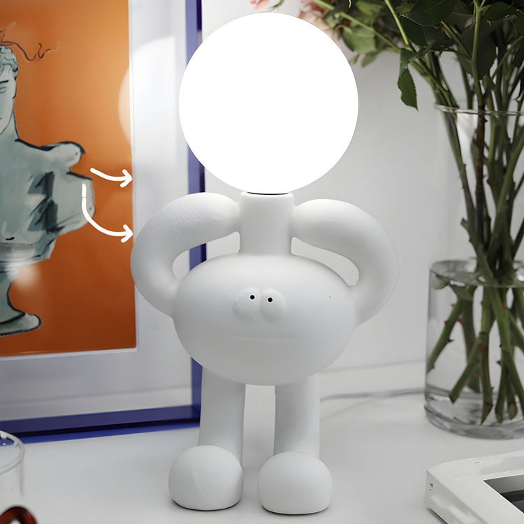Lampe de chevet Boule en Verre Cartoon - Opale
