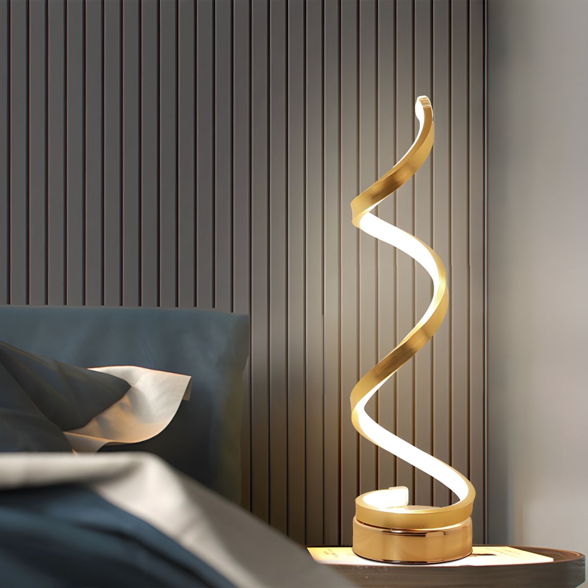 Lampe de chevet Moderne LED en forme de Spirale - Opale
