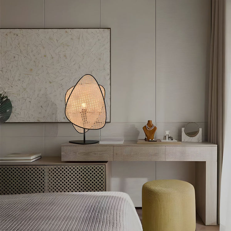 Lampe de chevet Design en Rotin et Métal - Opale