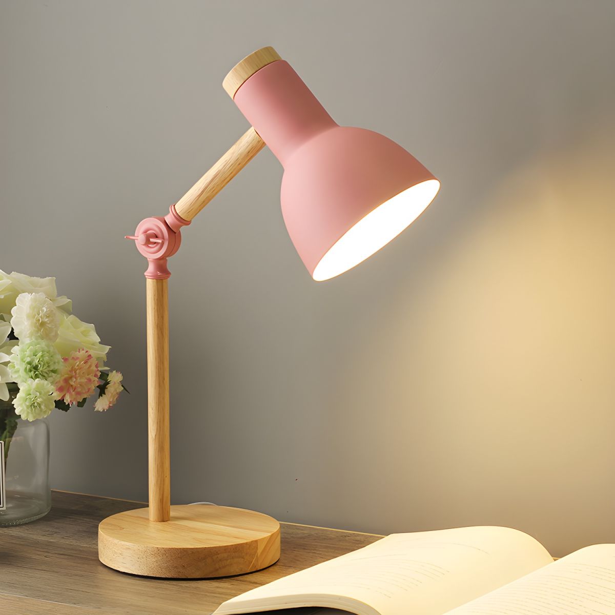 Lampe de Bureau en Bois articulié Design Scandinave - Opale