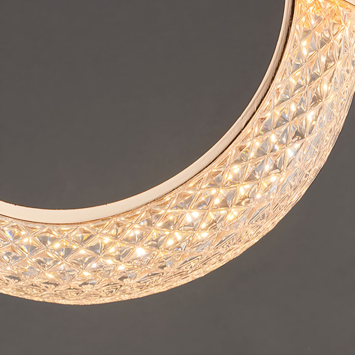 Lampe de chevet Lune Suspendue en Cristal - Opale