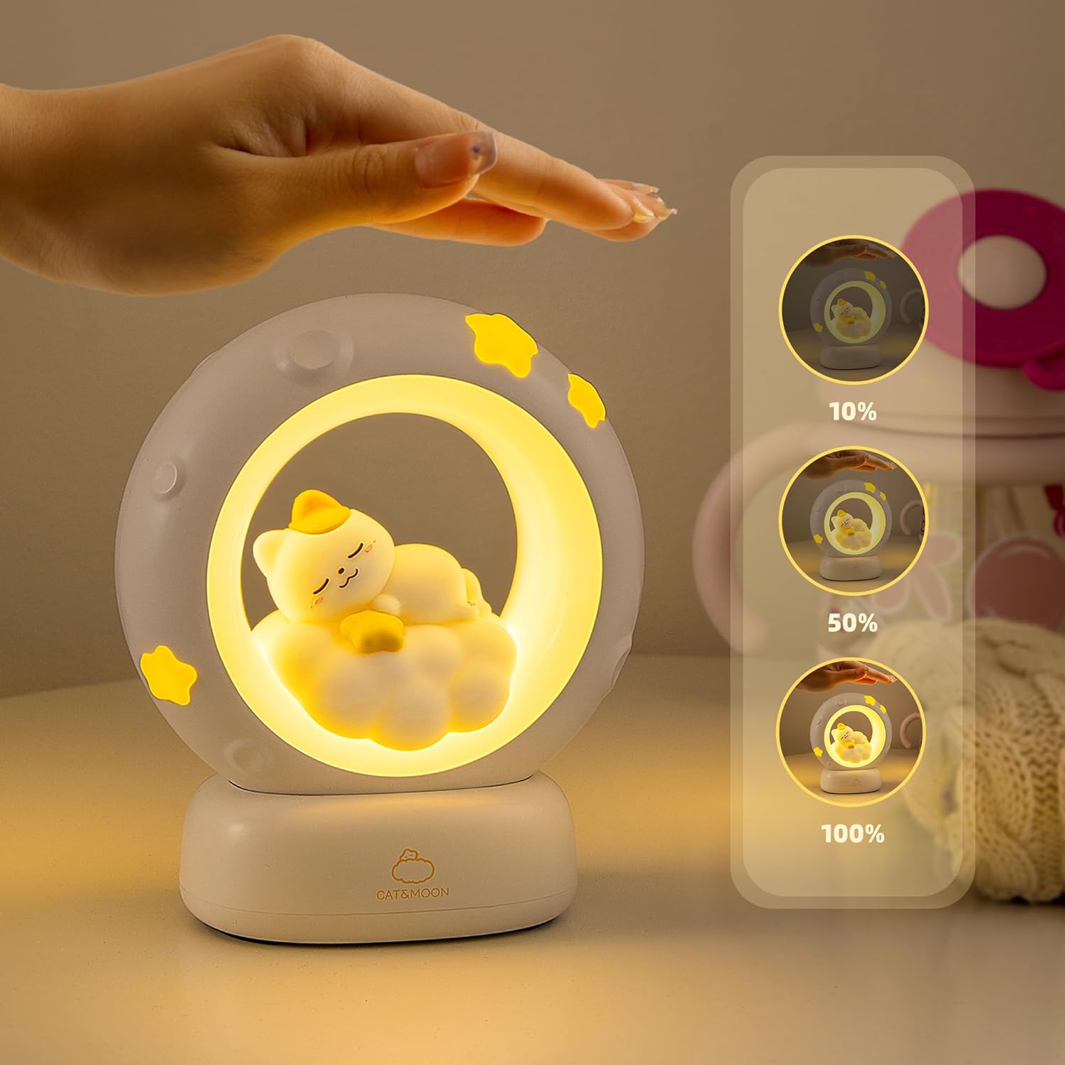 Lampe de chevet USB Rechargeable pour Enfant - Opale