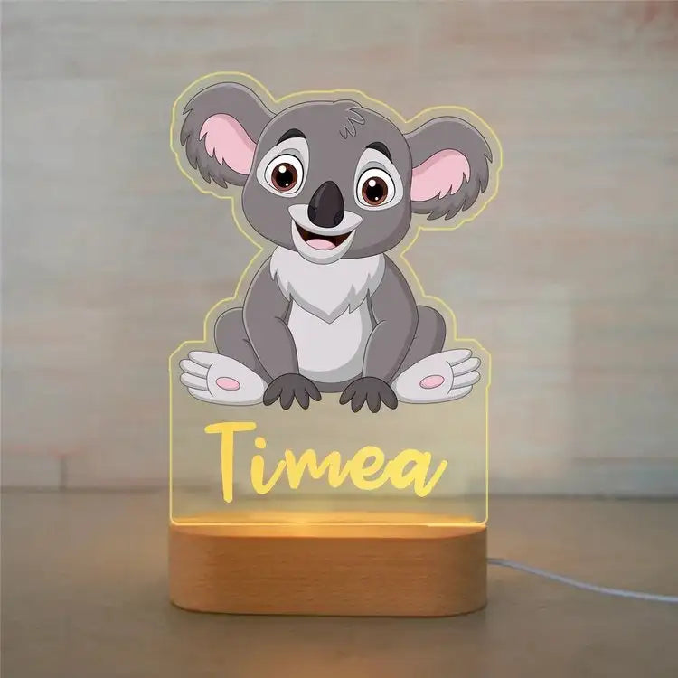 Lampe de chevet Enfant Jungle Nom Personnalisé - Opale