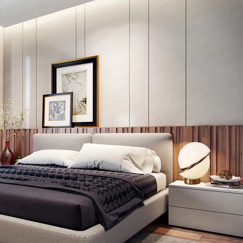 Lampe de chevet Boule en verre style Nordique - Opale