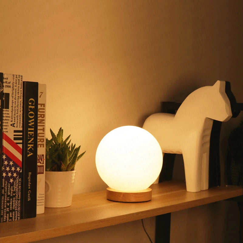 Lampe de chevet Boule Blanche - Opale