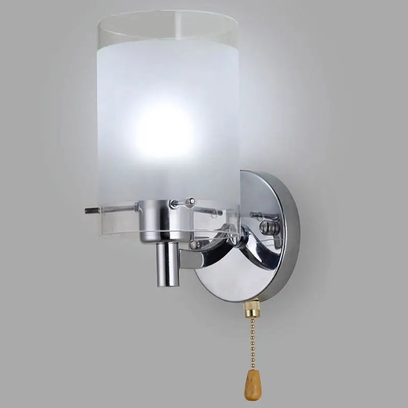 Lampe de chevet Murale Cylindre en Verre - Opale