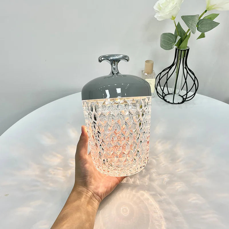 Lampe de chvet Scandinave en Verre Taillé - Opale