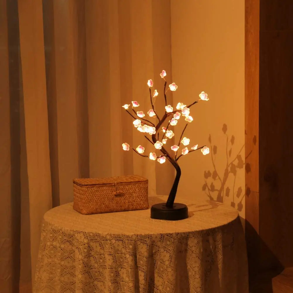 Lampe de chevet Fleur de Cerisier Japonais - Opale