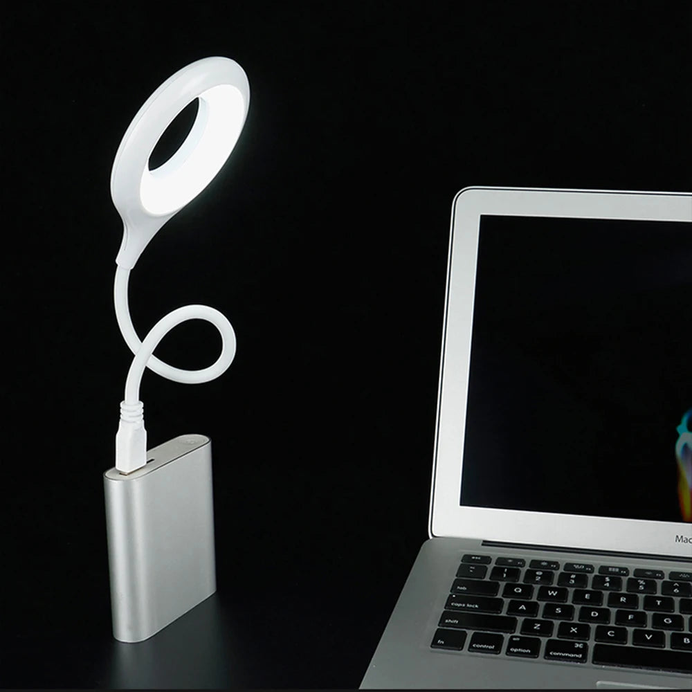 Lampe de Bureau USB Flexible Halo Lumineux - Opale