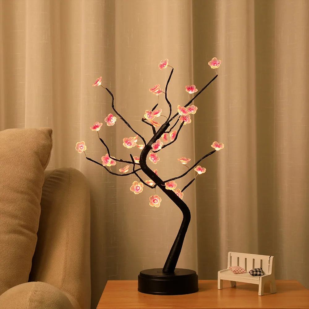 Lampe de chevet Fleur de Cerisier Japonais - Opale