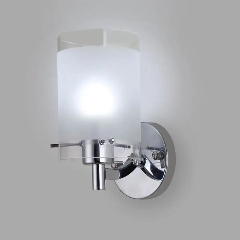 Lampe de chevet Murale Cylindre en Verre - Opale