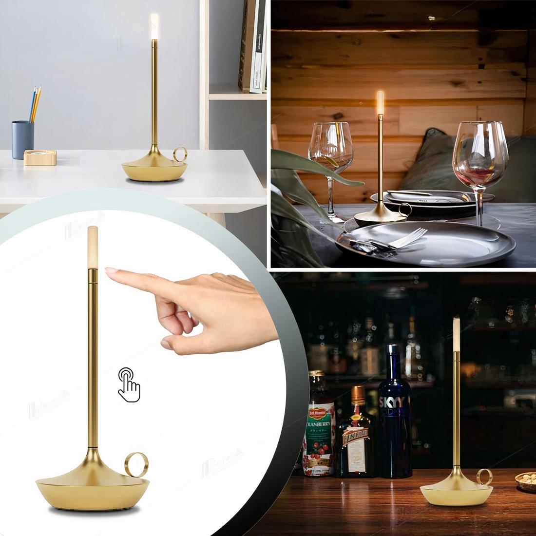 Lampe de chevet Industrielle en Forme de Bougeoir - Opale