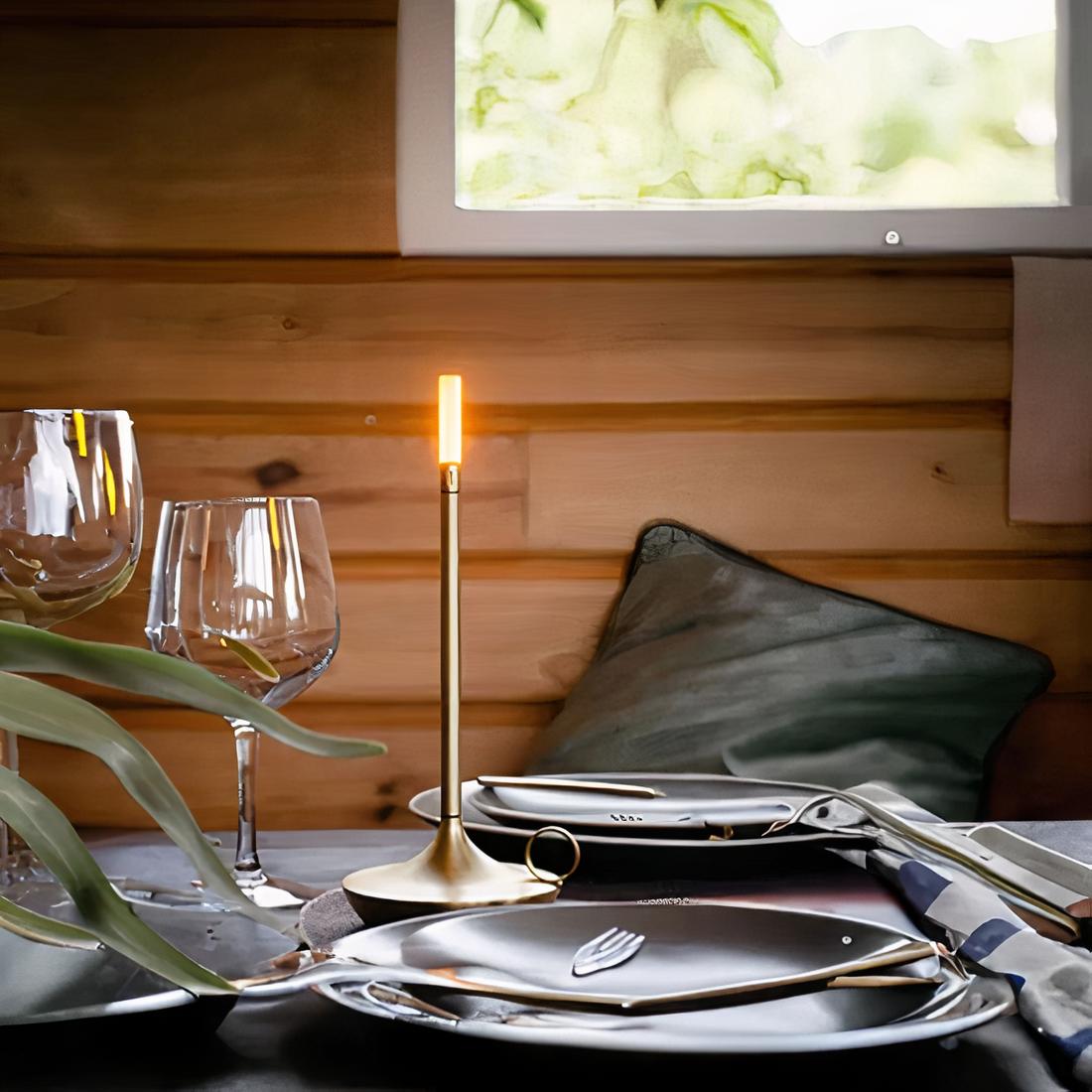 Lampe de chevet Industrielle en Forme de Bougeoir - Opale