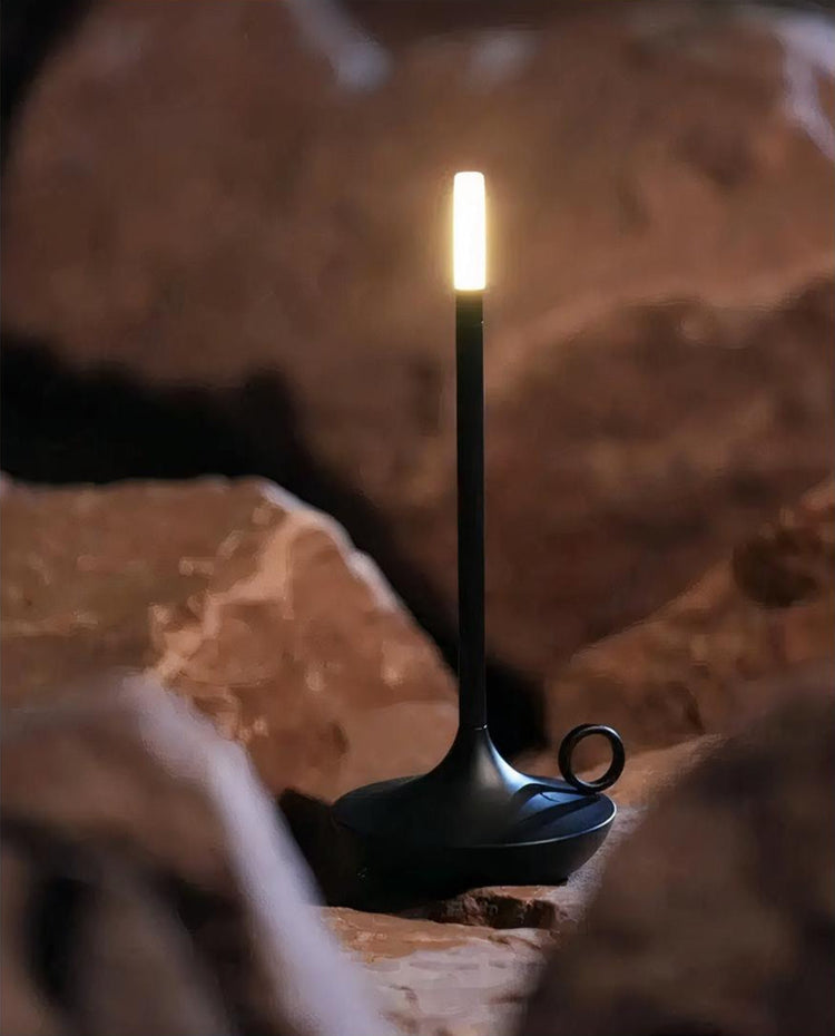 Lampe de chevet Industrielle en Forme de Bougeoir - Opale