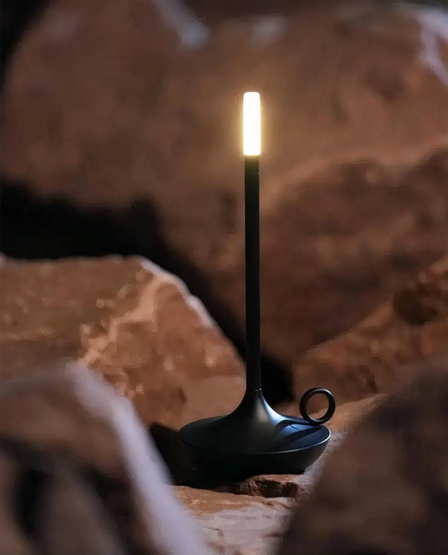 Lampe de chevet Industrielle en Forme de Bougeoir - Opale