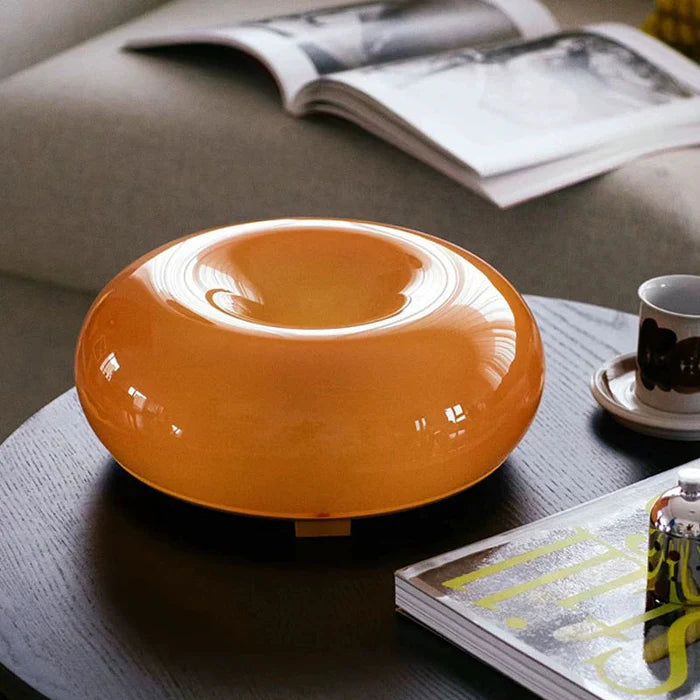 Lampe de chevet Vintage Donut en Verre - Opale