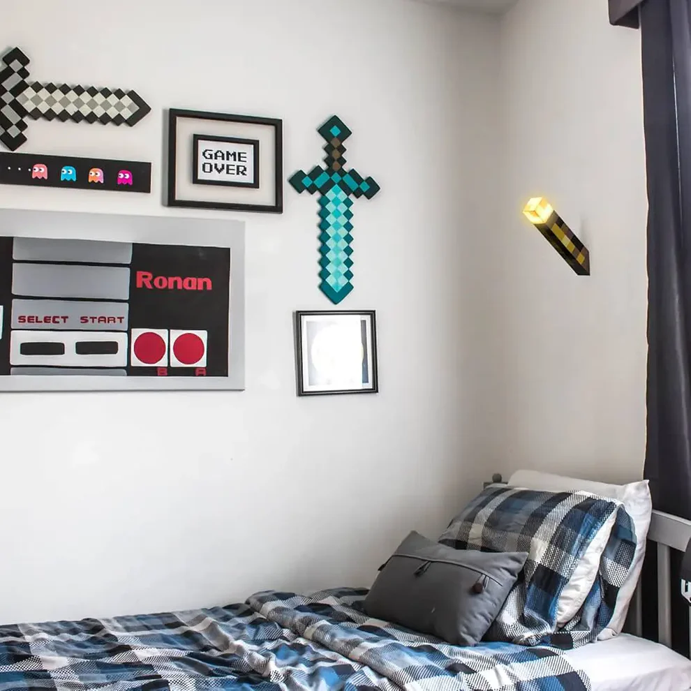 Lampe-torche-minecraft-mur