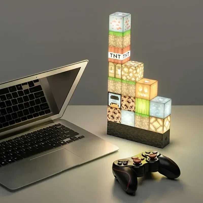 Lampe de Chevet Minecraft mini Bloc LED Modulable