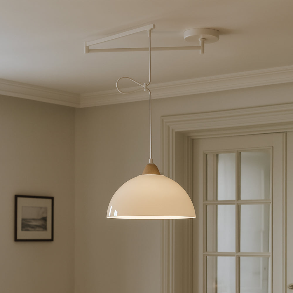 Lampe de Chevet Suspendue avec Bras Articulé Scandinave