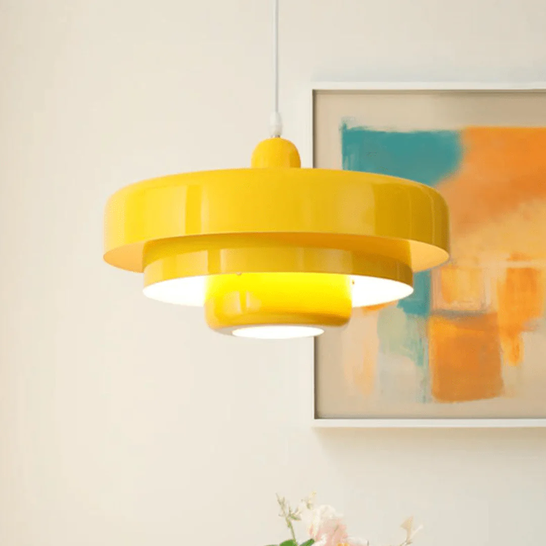 Lampe de Chevet Suspendue style Nordique Rétro Jaune