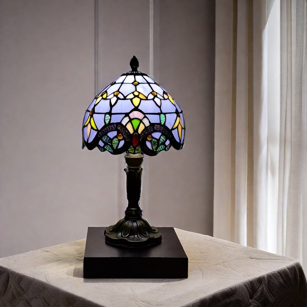 Lampe de Chevet Tiffany aurore violette