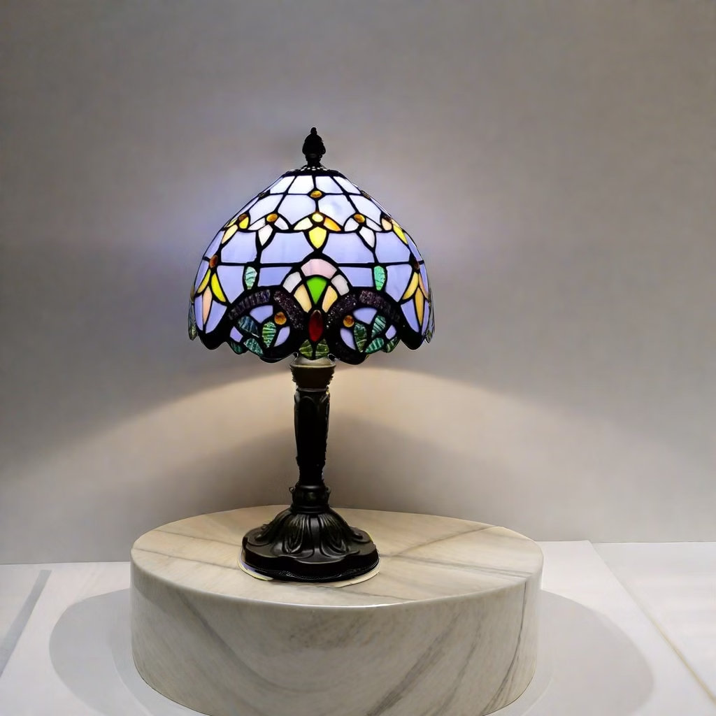Lampe de Chevet Tiffany aurore violette
