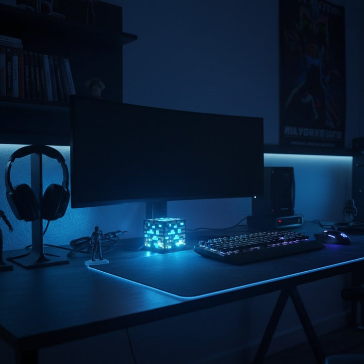 Lampe de chevet Minecraft en Minerai