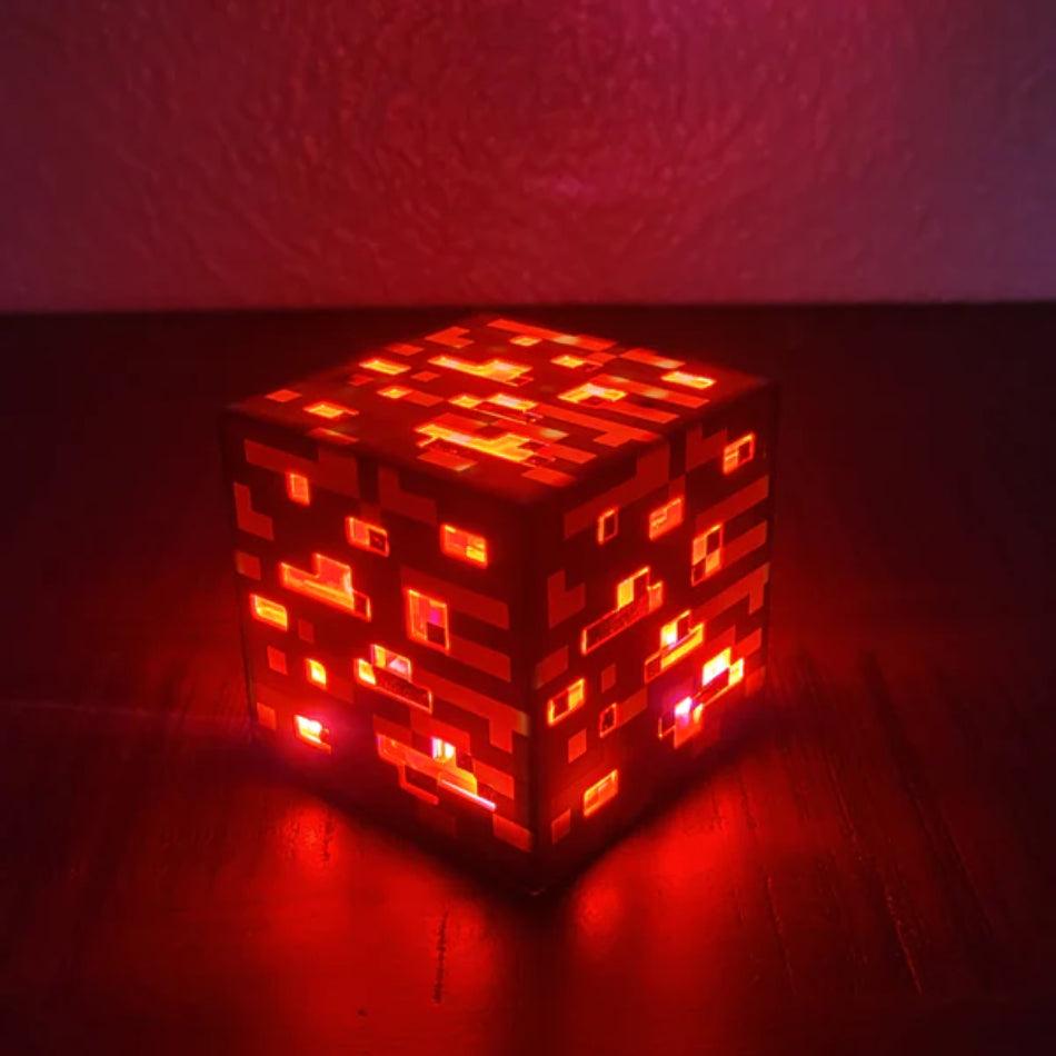 Lampe de chevet Minecraft en Minerai - Opale
