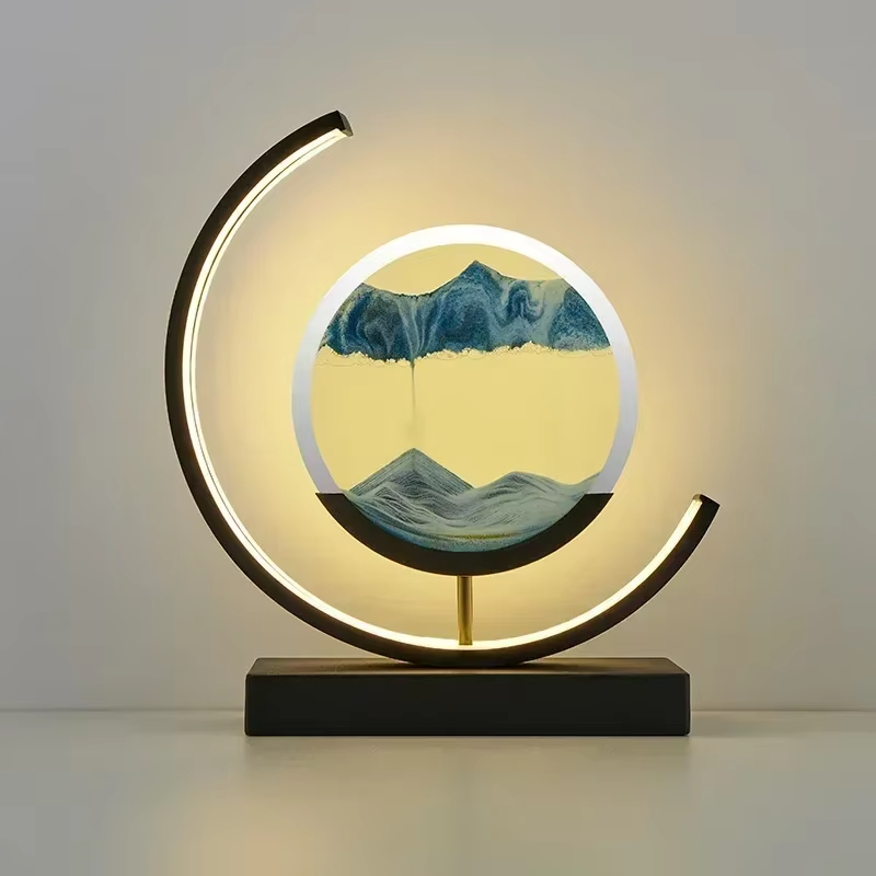 Lampe Sablier 3D Apaisante LED - Opale