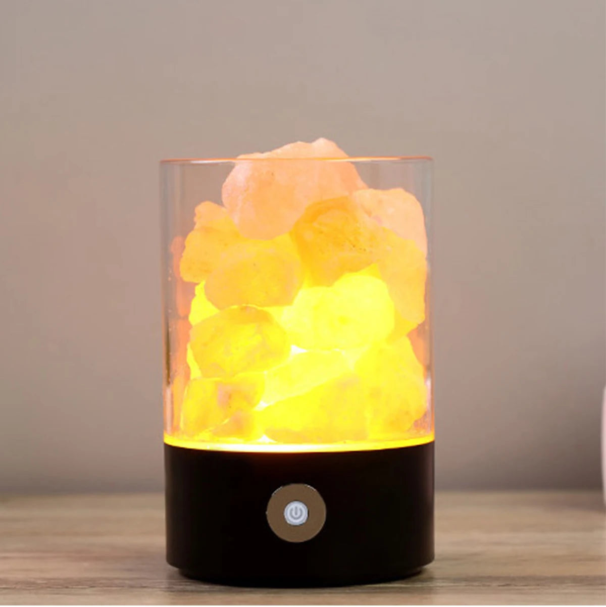 Lampe de Sel effet Flamme LED - Opale