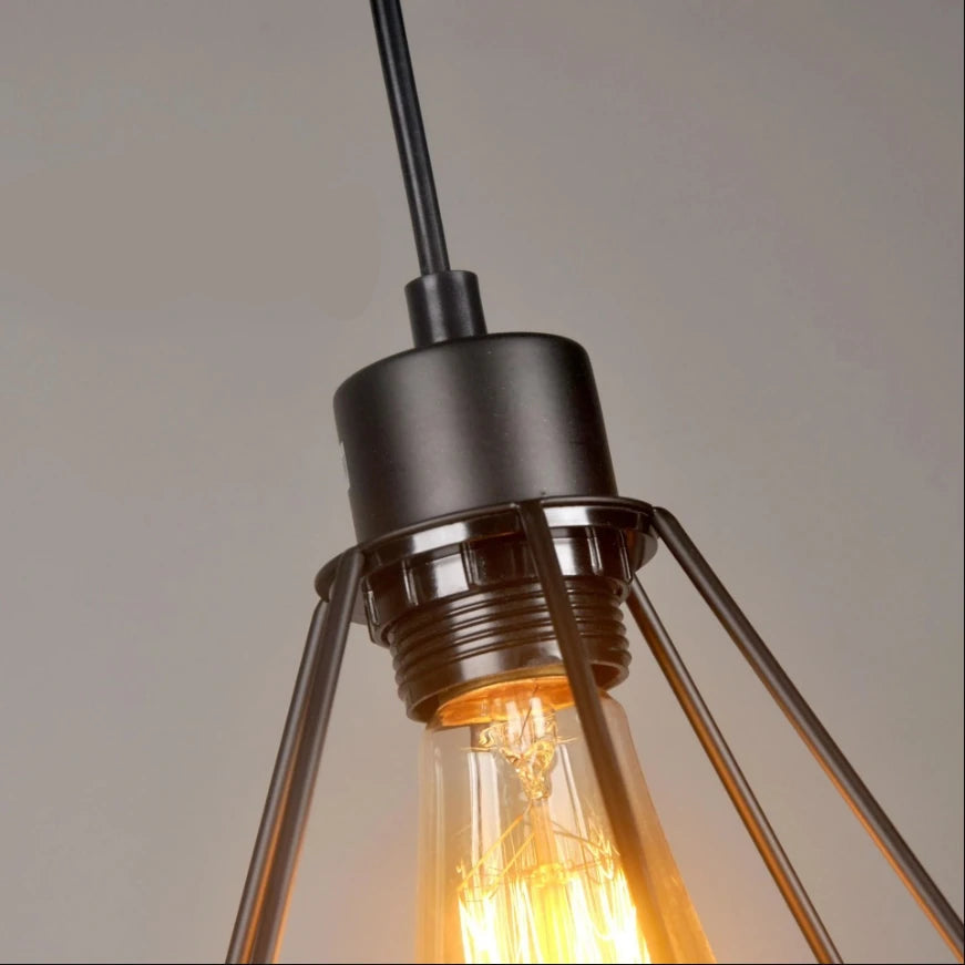 Lampe de chevet Industrielle Suspendue en Fer - Opale