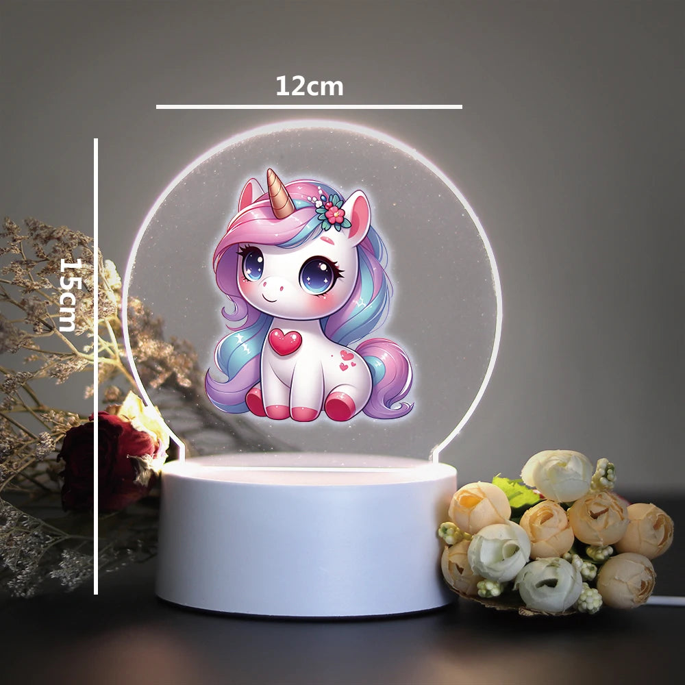 Lampe 3D Licorne Toute Mignonne
