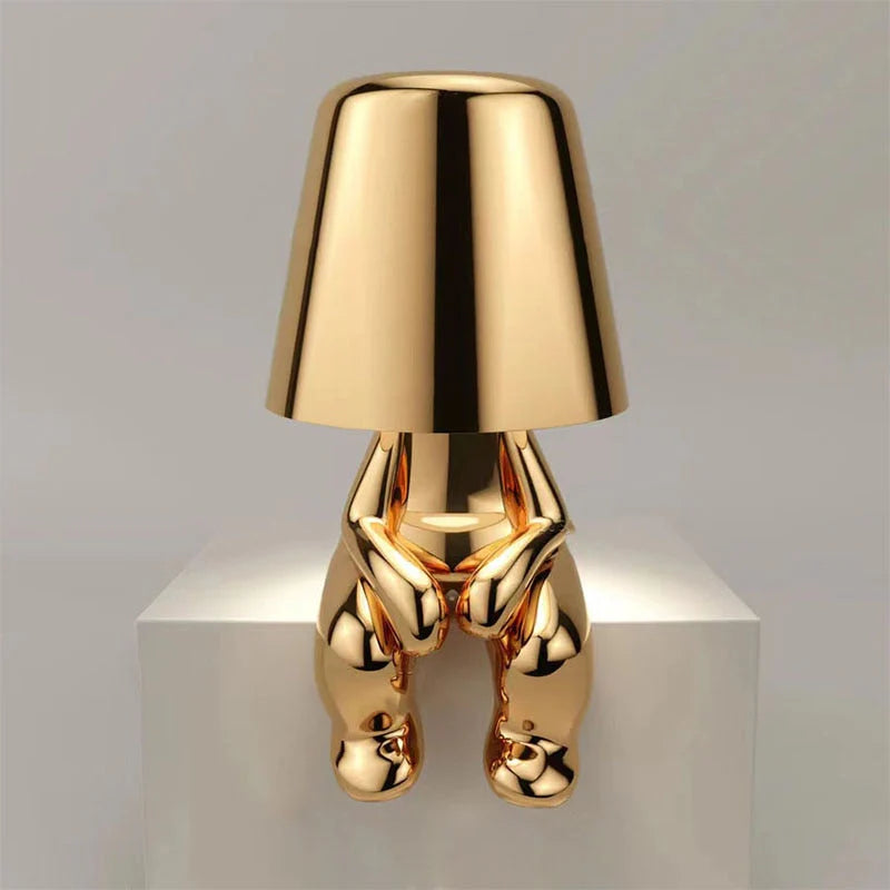 Lampe de chevet Moderne Petit Homme Assis Design - Opale