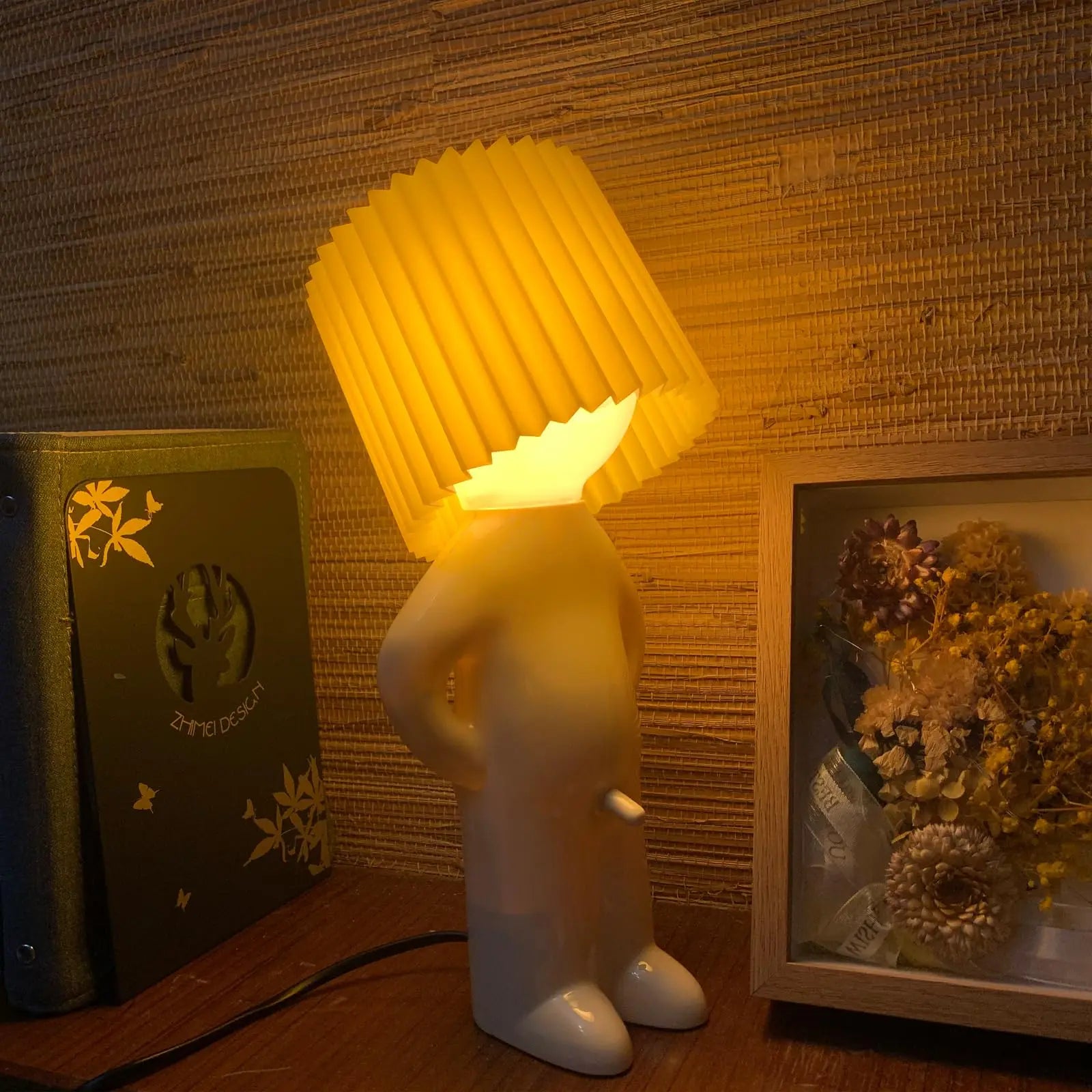 Lampe de chevet Originale en Forme de Bonhomme - Opale