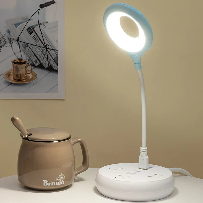 Lampe de Bureau USB Flexible Halo Lumineux - Opale