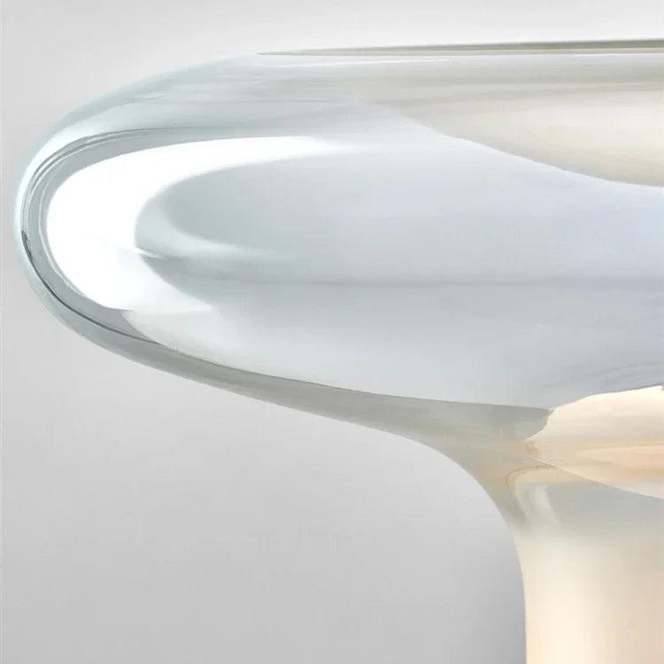 Lampe de chevet Champignon en Verre Italien - Opale