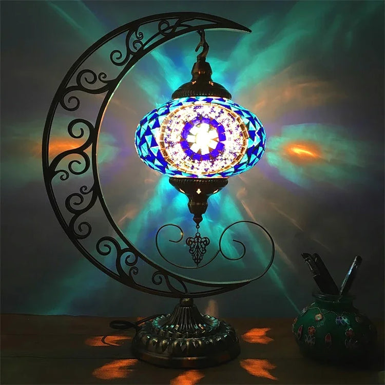 Lampe de chevet Lune style Art-Déco - Opale