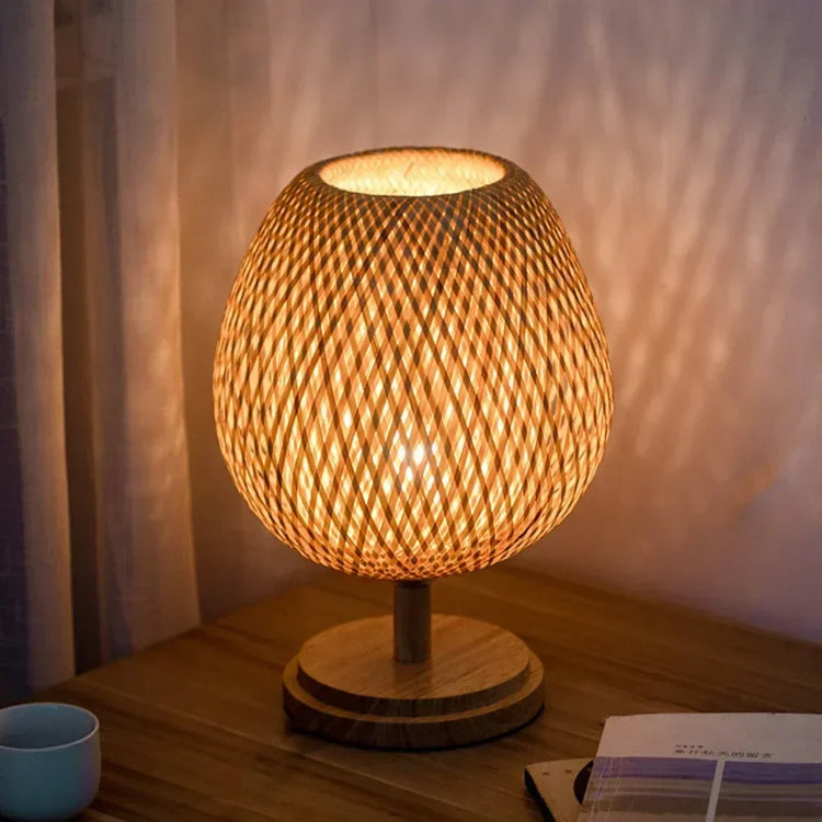 Lampe de chevet en Bambou Tissée - Opale