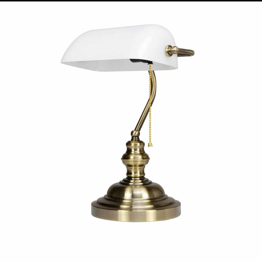 Lampe de chevet Vintage style Banquier et Notaire - Opale