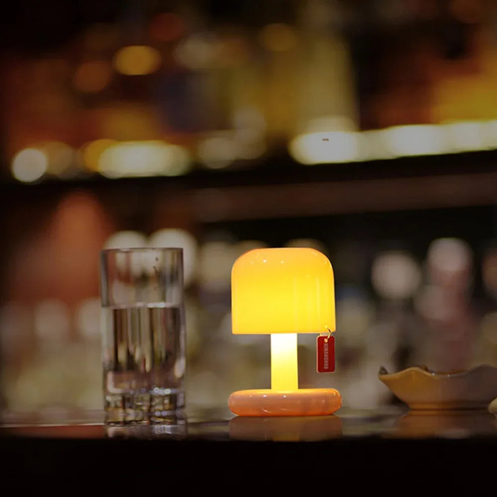 Petite Lampe de chevet Sans fil Champignon - Opale