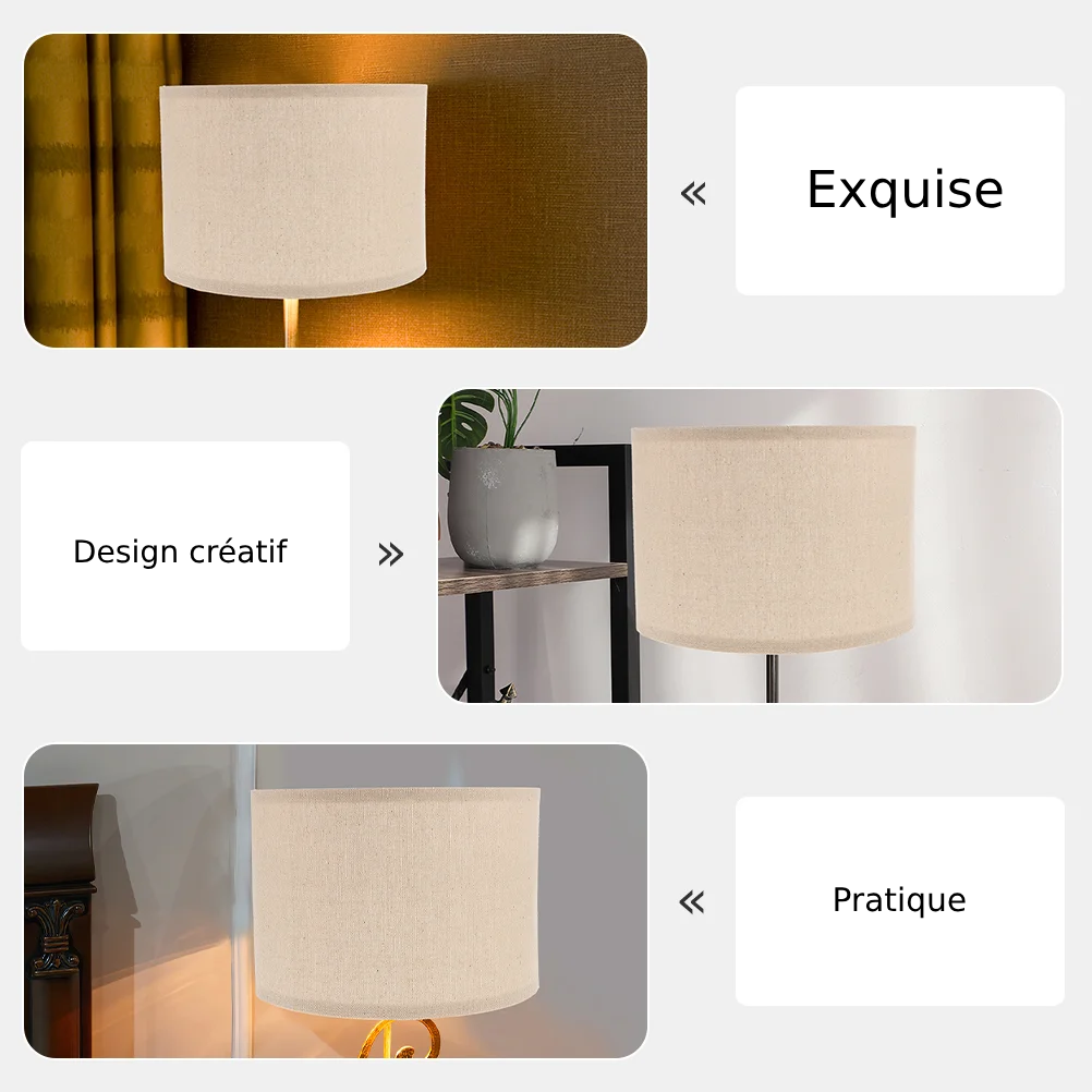 Abat-Jour Lampe de chevet en Lin - Opale