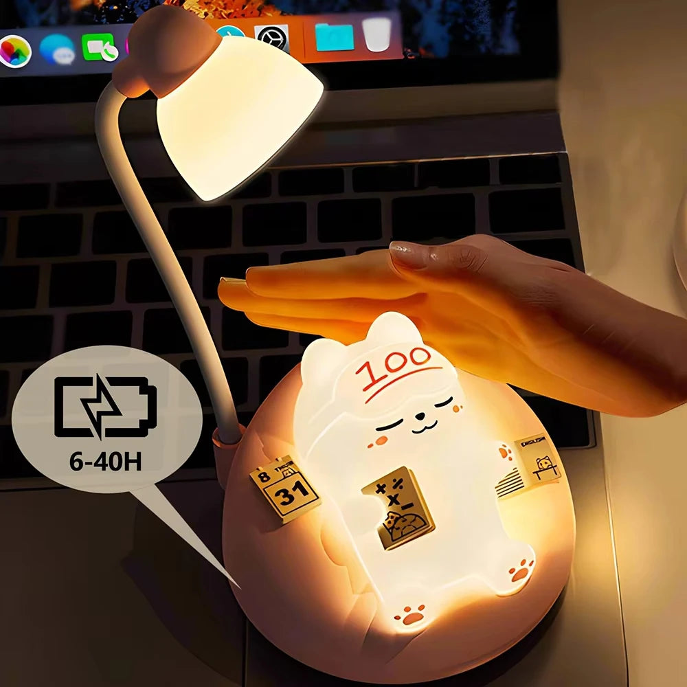 Lampe de chevet USB Mini Chat super Chill - Opale