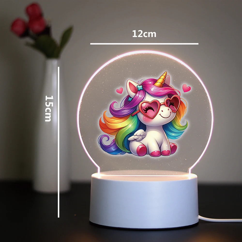 Lampe 3D Licorne Toute Mignonne