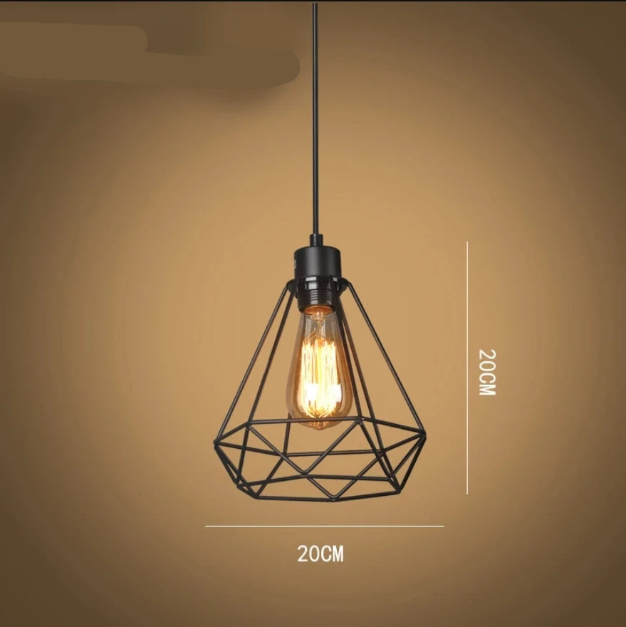 Lampe de chevet Industrielle Suspendue en Fer - Opale