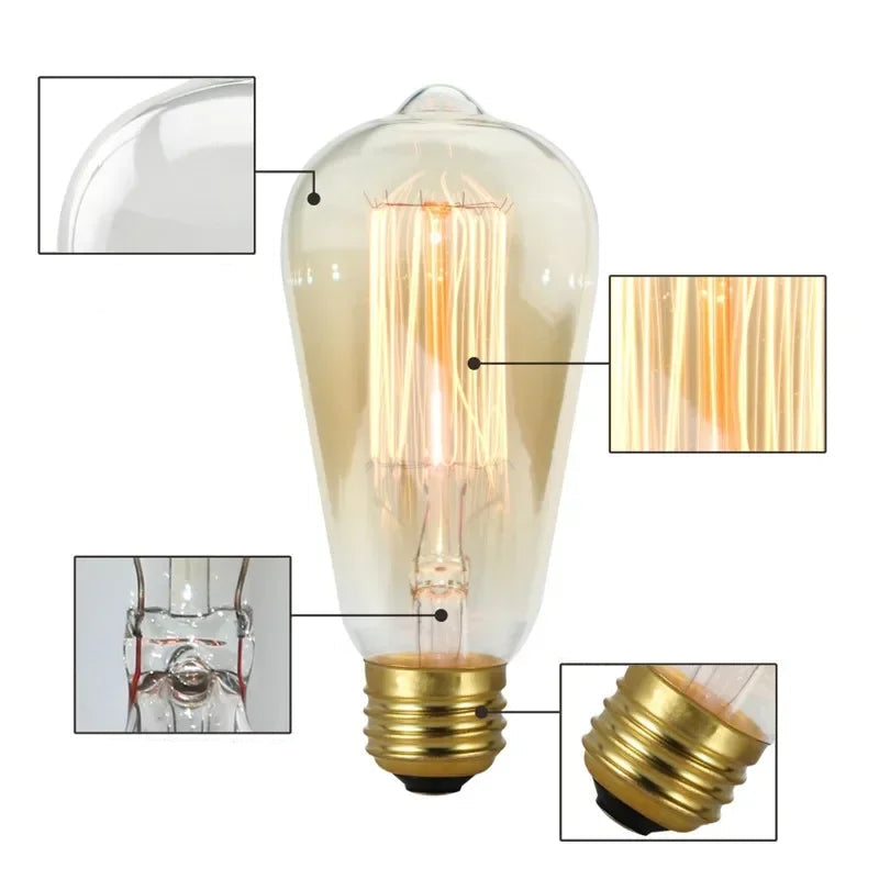 Ampoule LED Filament style Rétro - Opale
