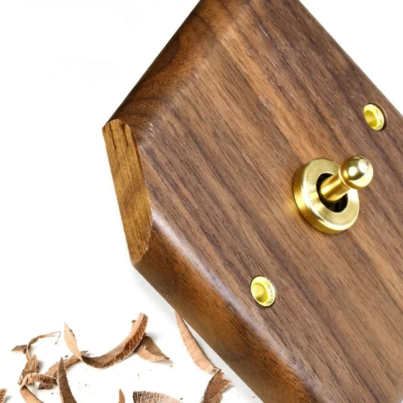 Interrupteur Lampe de chevet Murale en Bois Massif - Opale