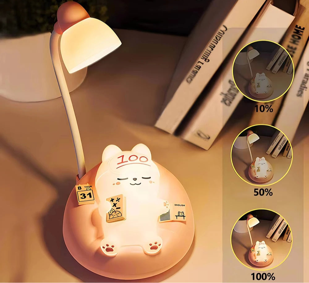 Lampe de chevet USB Mini Chat super Chill - Opale